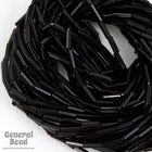 Size 3 Opaque Black Bugle (10 Gm, Hank, 1/2 Kilo) #CBC007-General Bead