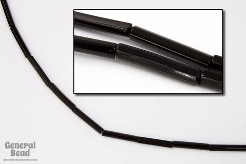 Size 5 Opaque Black Bugle (10 Gm, Hank, 1/2 Kilo) #CBE017-General Bead