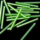 35mm Silver Lined Peridot Bugle (40 Gm, 1/2 Kilo) Preciosa #57430