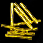 30mm Silver Lined Yellow Twist Bugle (40 Gm, 1/2 Kilo) Preciosa #87010