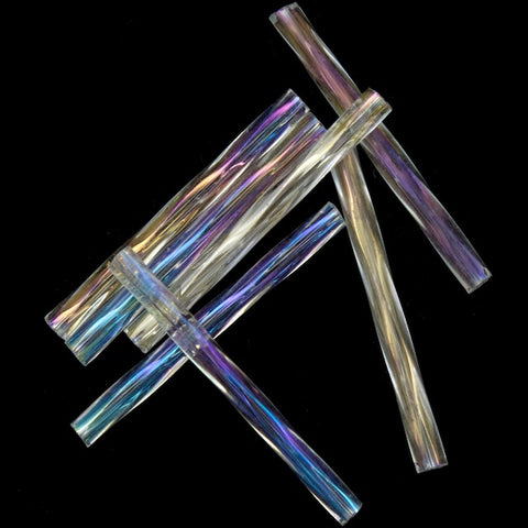 20mm Crystal AB Twist Bugle (10 Gm, 40 Gm, 1/2 Kilo) #CBP027