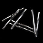 25mm Silver Lined Black Diamond Twist Bugle (10 Gm, 40 Gm, 1/2 Kilo) #CBQ014-General Bead