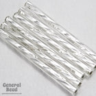 30mm Silver Lined Crystal Twist Bugle (10 Gm, 40 Gm, 1/2 Kilo) #CBR001-General Bead