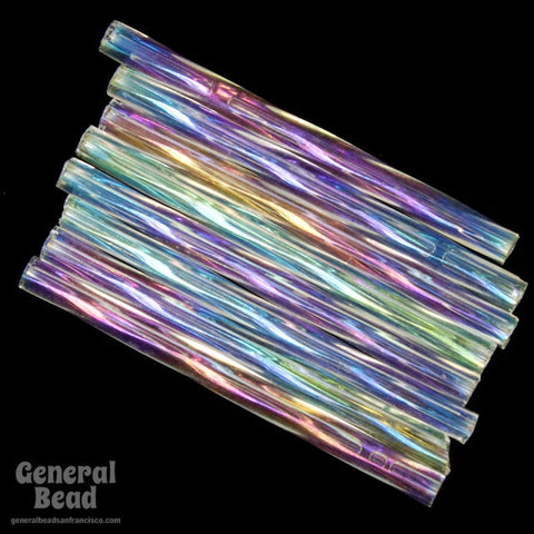 30mm Transparent Crystal AB Twist Bugle (10 Gm, 40 Gm, 1/2 Kilo) #CBR006-General Bead