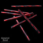 30mm Silver Lined Red Twist Bugle (10 Gm, 40 Gm, 1/2 Kilo) #CBR020-General Bead