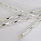 35mm Silver Lined Crystal Twist Bugle-General Bead