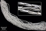Size 3 Silver Lined Crystal Twist Bugle (10 Gm, Hank, 1/2 Kilo) #CBT001-General Bead