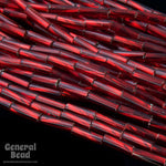 Size 3 Silver Lined Red Twist Bugle (10 Gm, Hank, 1/2 Kilo) #CBT013-General Bead