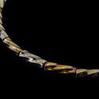 Size 3 Metallic Khaki Iris Super Twist Bugle (20 Gm) #CBU003-General Bead