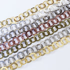 9mm Bright Gold Flattened Textured Cable Chain CC87-General Bead