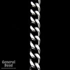 Stainless Steel 9mm x 7.5mm Hammered Curb Chain CCA008-General Bead