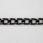 6mm Black/Silver Diamond Cut Aluminum Curb Chain #CC22-General Bead