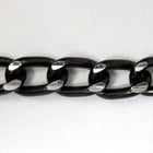 14mm Black/Silver Diamond Cut Aluminum Curb Chain #CC24-General Bead