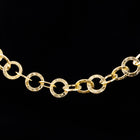 9mm Bright Gold Flattened Textured Cable Chain CC87-General Bead