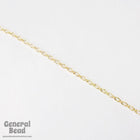 3mm x 4.8mm Bright Gold Textured Oval Chain #CC97-General Bead