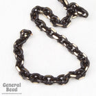 3mm Black/Gold Faceted Cable Chain #CC100-General Bead