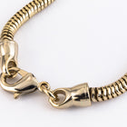 7.5" Bright Gold Finished Snake Chain Bracelet #CC102-General Bead