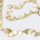 Bright Gold 7.25mm Triangle Drop Chain #CC105-General Bead