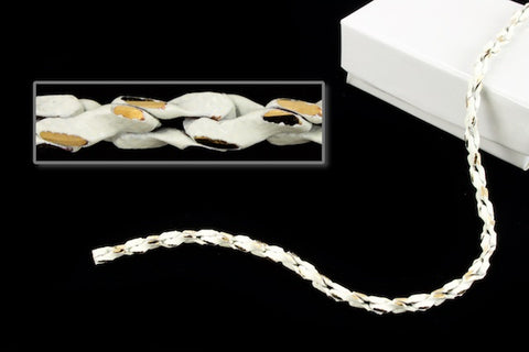 3mm White/Gold Rope Chain Chain CC133-General Bead