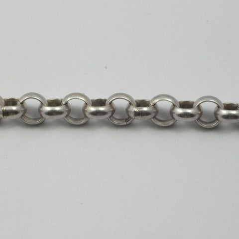 Antique Silver, 7mm Round Rolo Chain CC135-General Bead