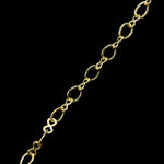 Bright Gold, 3mm Small Oval Links & Bows Chain CC143-General Bead