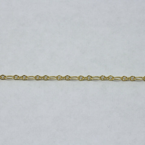 Bright Gold, 2mm Rings & 4mm Ovals Chain CC147-General Bead