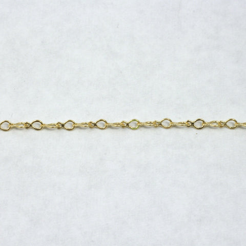 3mm x 4mm Bright Gold Drop Link Chain CC151-General Bead