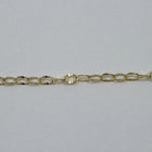 4mm x 2.5mm Bright Gold Crimped Oval Cable Chain CC155-General Bead