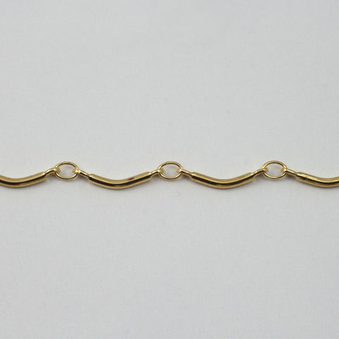 Bright Gold 12mm x 1.5mm Curved Chain CC172-General Bead