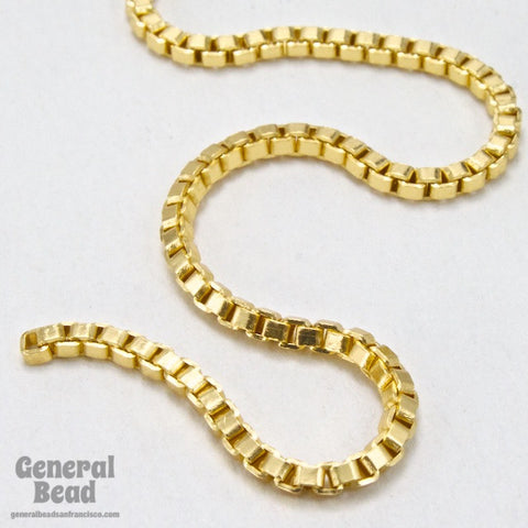 Bright Gold 1.2mm Classic Box Chain #CC223-General Bead