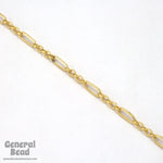 8.5mm x 3mm Gold Rectangle and Round Link Chain CC238-General Bead