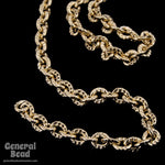 2.4mm x 2.6mm Gold Textured Link Chain CC242-General Bead