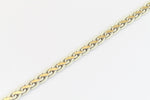 4mm White/Gold Flat Braided Chain #CC92-General Bead