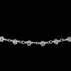 3.5mm Silver/Crystal Fire Polished Glass Beaded Rosary Chain #CC99-General Bead