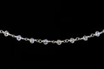 3.5mm Silver/Crystal Fire Polished Glass Beaded Rosary Chain #CC99-General Bead