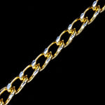 4mm Gold/Silver Diamond Cut Aluminum Curb Chain #CC21-General Bead