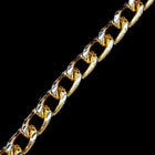 6mm Gold/Silver Diamond Cut Aluminum Curb Chain #CC22-General Bead