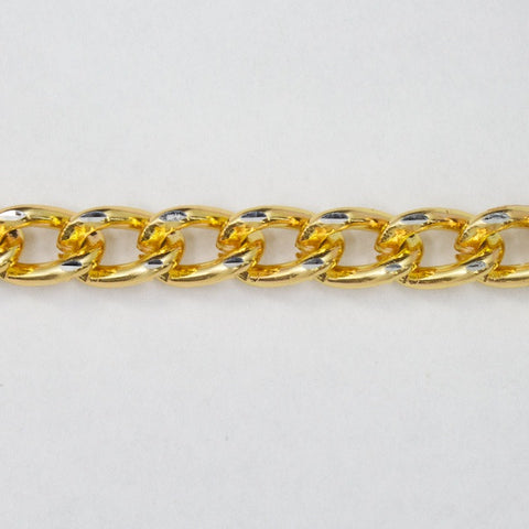 6mm Gold/Silver Diamond Cut Aluminum Curb Chain #CC22-General Bead