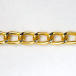 10mm Gold/Silver Diamond Cut Aluminum Curb Chain #CC23-General Bead