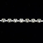 2mm Preciosa Rhinestone Chain Crystal/Silver #CC98-General Bead