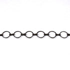 12mm Gunmetal Round Link Chain-General Bead