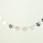 Bright Silver 6mm x 5.5mm Heart Link Chain #CC117-General Bead