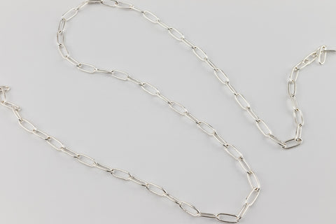 Bright Silver 5.9mm Rectangular Cable Chain #CC120-General Bead
