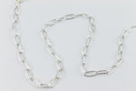 Bright Silver 7.9mm Rectangular Cable Chain #CC124-General Bead