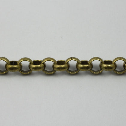 Antique Brass, 7mm Round Rolo Chain CC135-General Bead