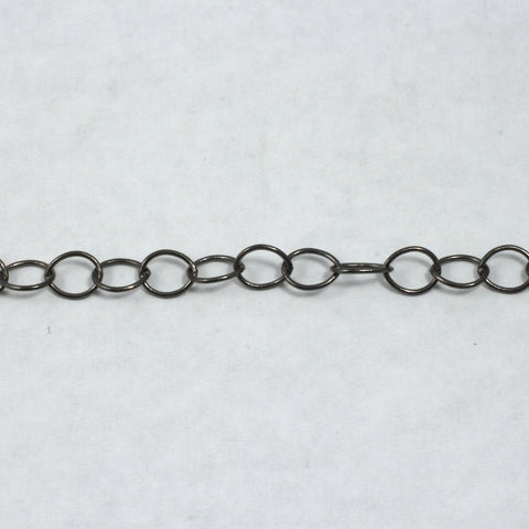 Gunmetal, 6mm x 5mm Fine Oval Cable Chain CC149