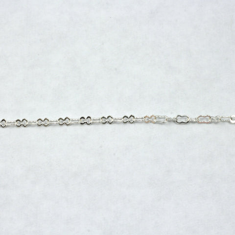 2mm x 4mm Bright Silver Peanut Chain CC150-General Bead