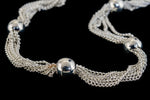 Bright Silver Multi-Strand Satellite Curb Chain with Bead CC160-General Bead