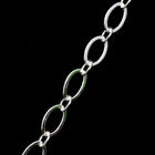 5mm x 9mm Bright Silver Flat Oval Chain CC161-General Bead