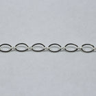 5mm x 9mm Bright Silver Flat Oval Chain CC161-General Bead